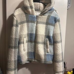 Reflex Sherpa Jacket in Cream and Gray